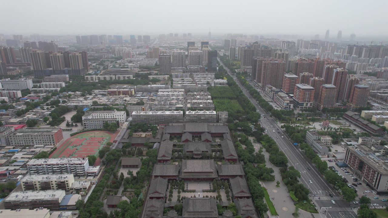 河北邢台开元寺航拍