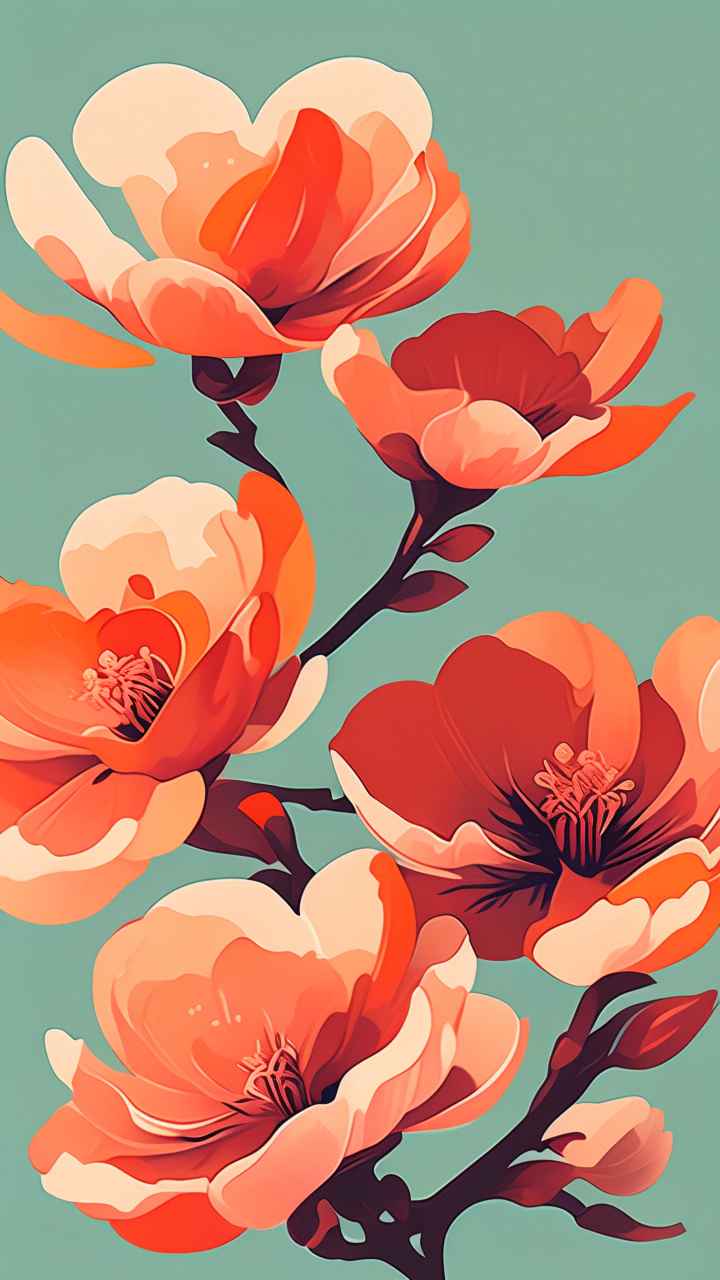 木棉花扁平插画 5