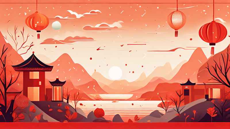 春节除夕简约背景 9