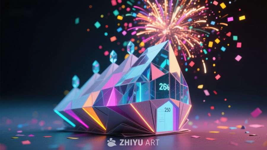 未来科技建筑与烟花庆祝 663