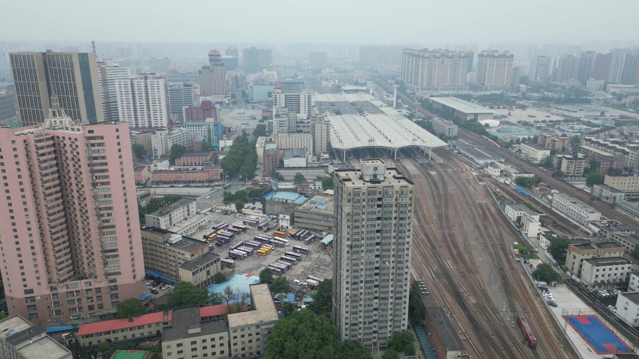 河南郑州城市风光航拍