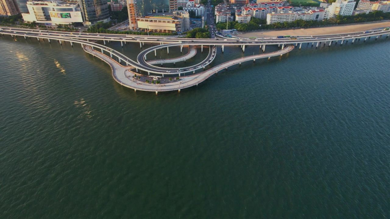 厦门航拍演武大桥景观