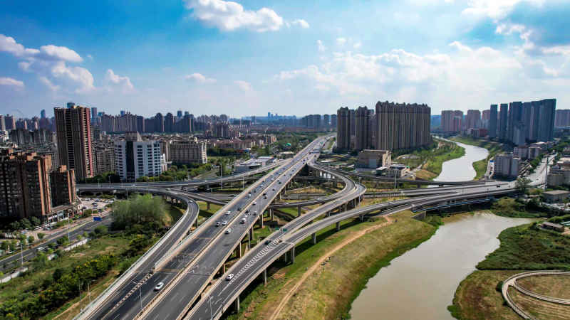 江西南昌城市风光航拍摄影图