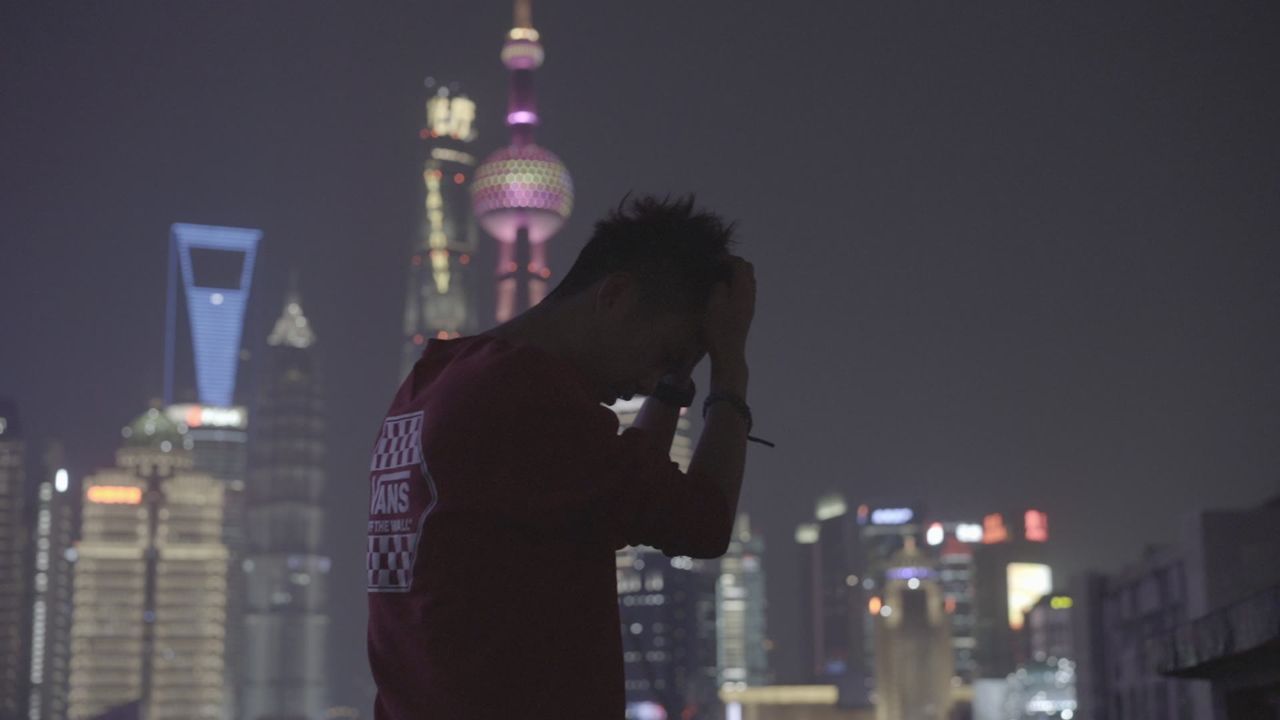 上海城市夜景人物