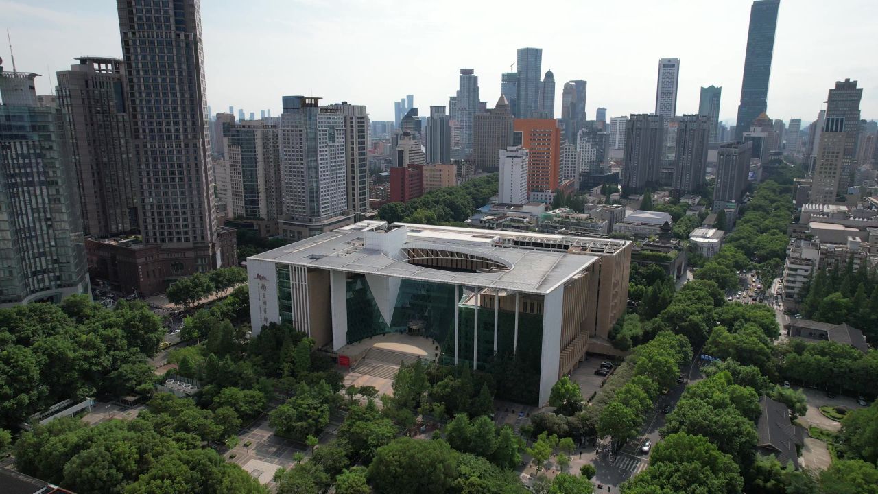 江苏南京城市风光航拍 