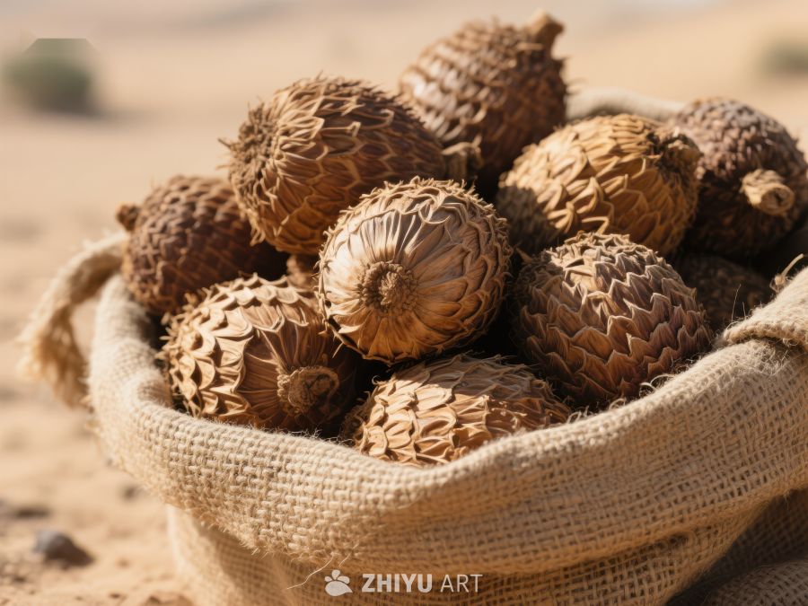 沙漠中的刺果植物 456