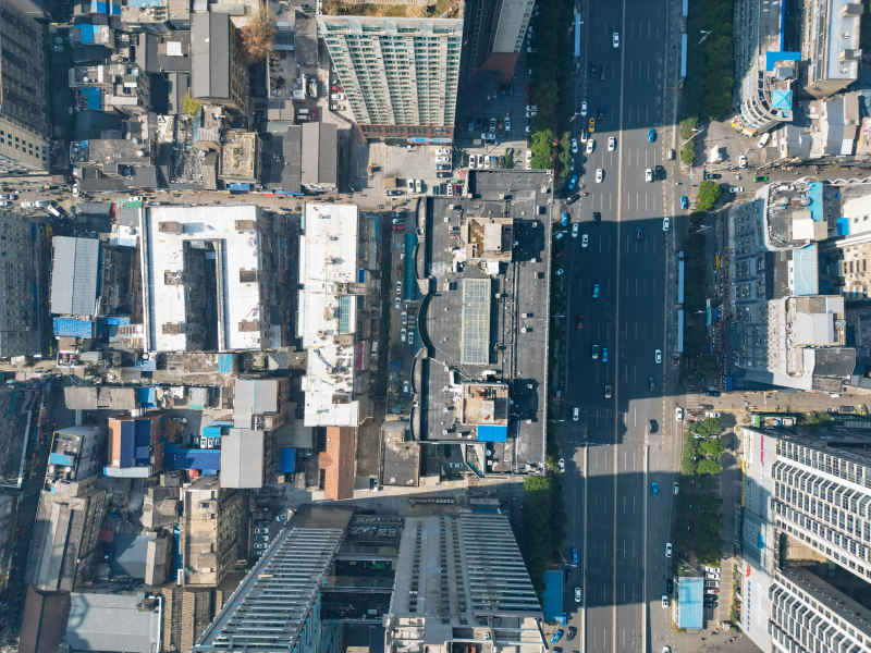 湖南长沙城市风光航拍摄影图