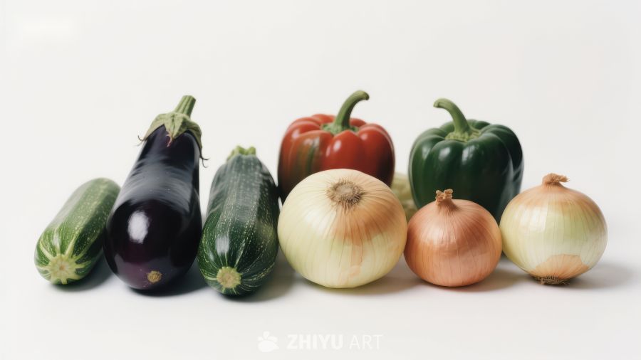 新鲜蔬菜整齐排列
