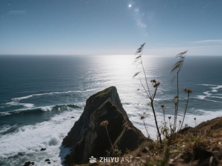 悬崖边的海景与星空 225