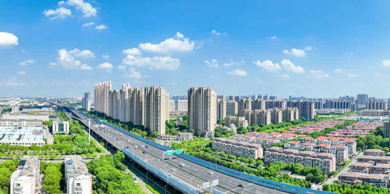 航拍昆山城市风光建筑大景 36