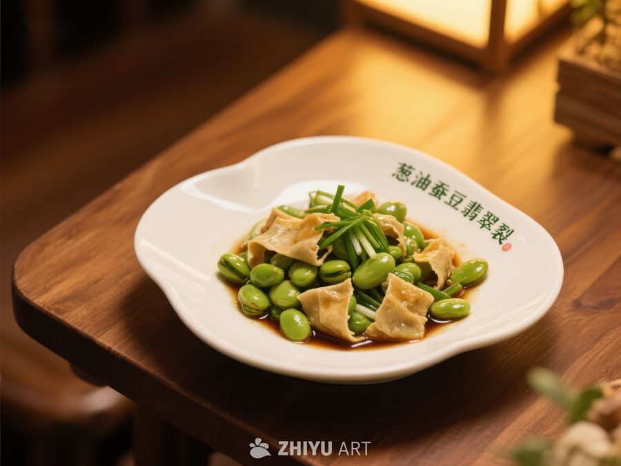 葱油蚕豆配翠绿蔬菜 101