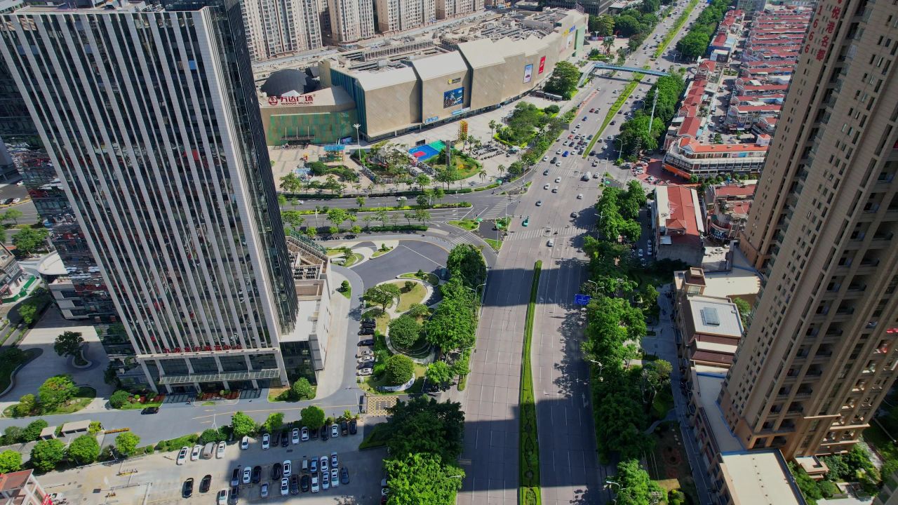 航拍漳州万达广场景观