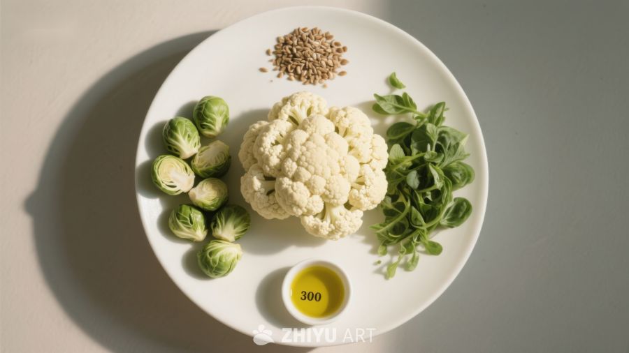 盘中蔬菜与香料组合