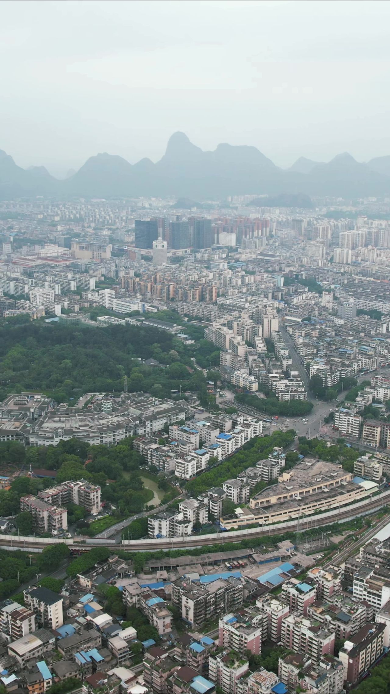 河南开封城市风光旅游景区航拍 
