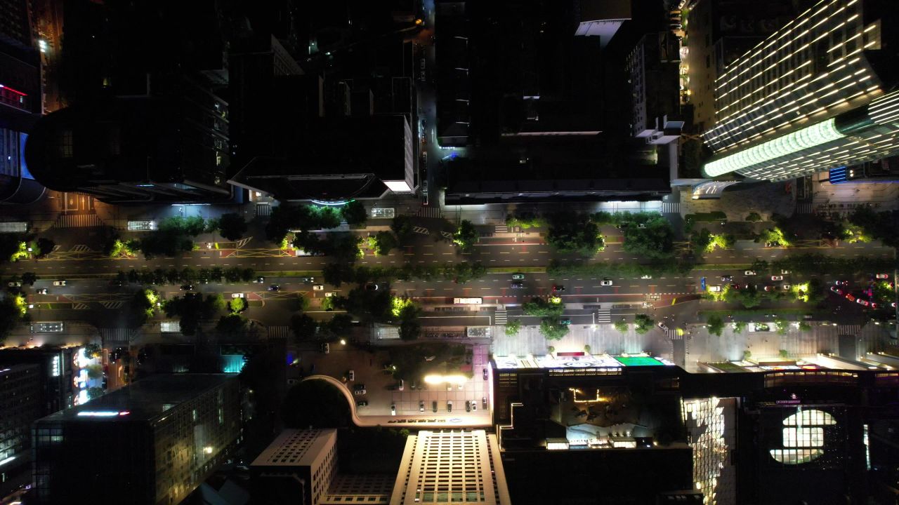 浙江杭州城市风光地标建筑航拍