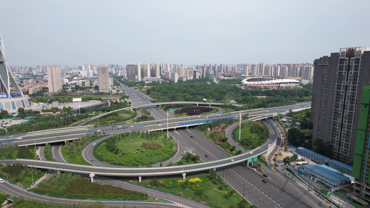 河南郑州城市风光航拍