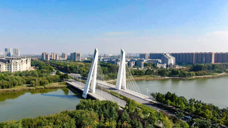 河南郑州城市风光航拍图 