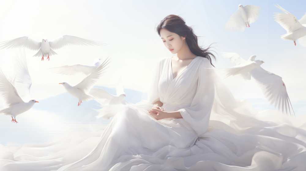 浅白色唯美意境背景图99
