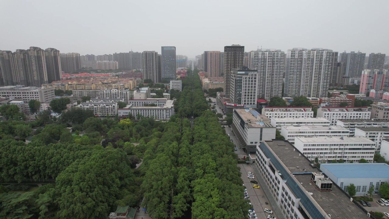 河北邯郸城市风光航拍
