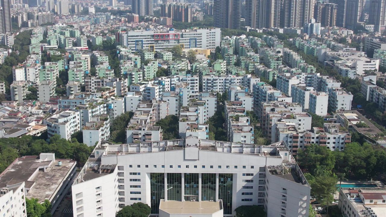 广东中山市政府办公大楼航拍