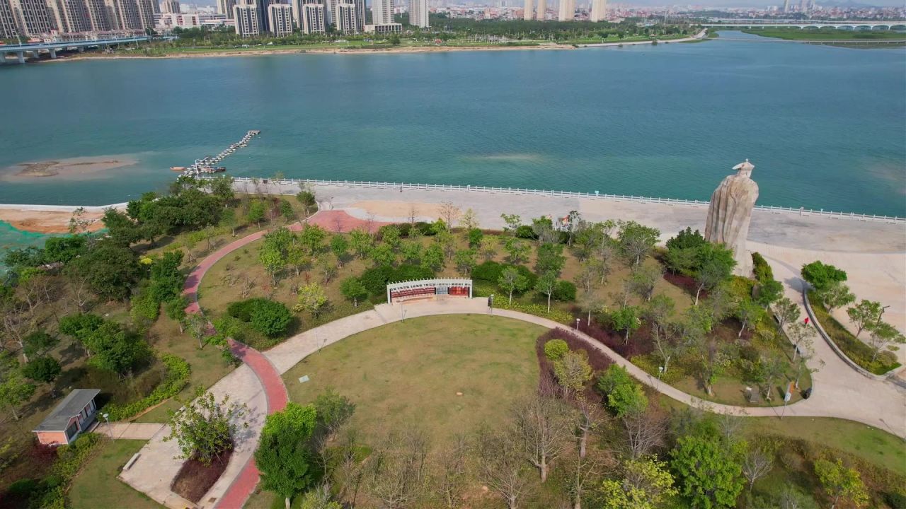 航拍厦门陈化成主题公园