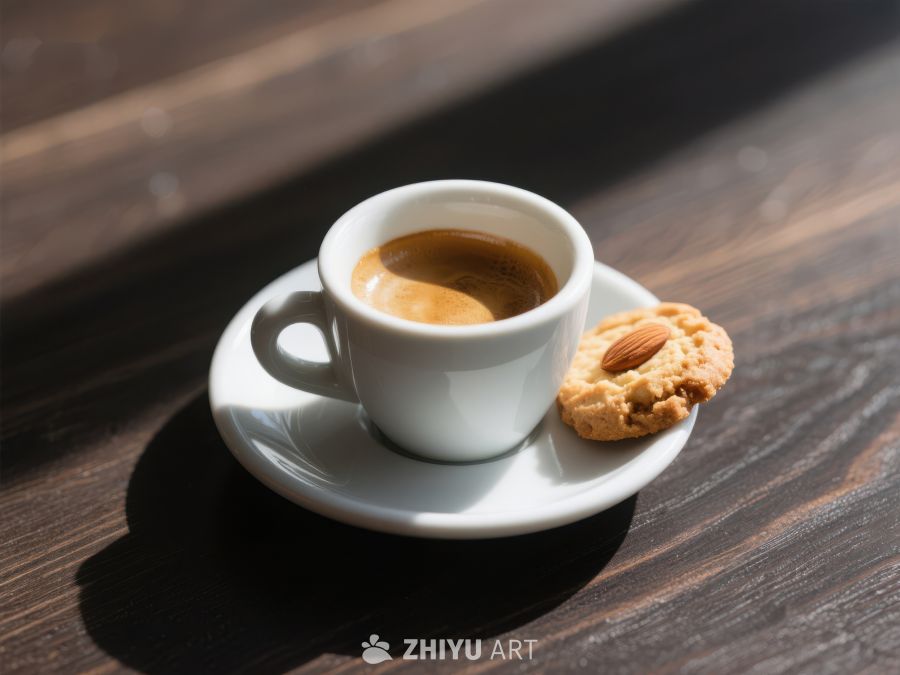 咖啡杯与饼干的静谧时光