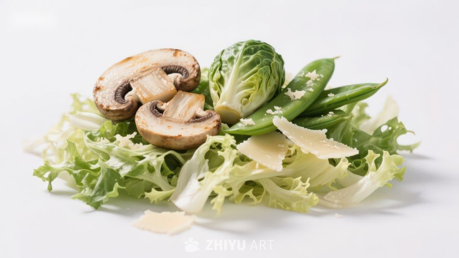 新鲜蔬菜与菌菇组合