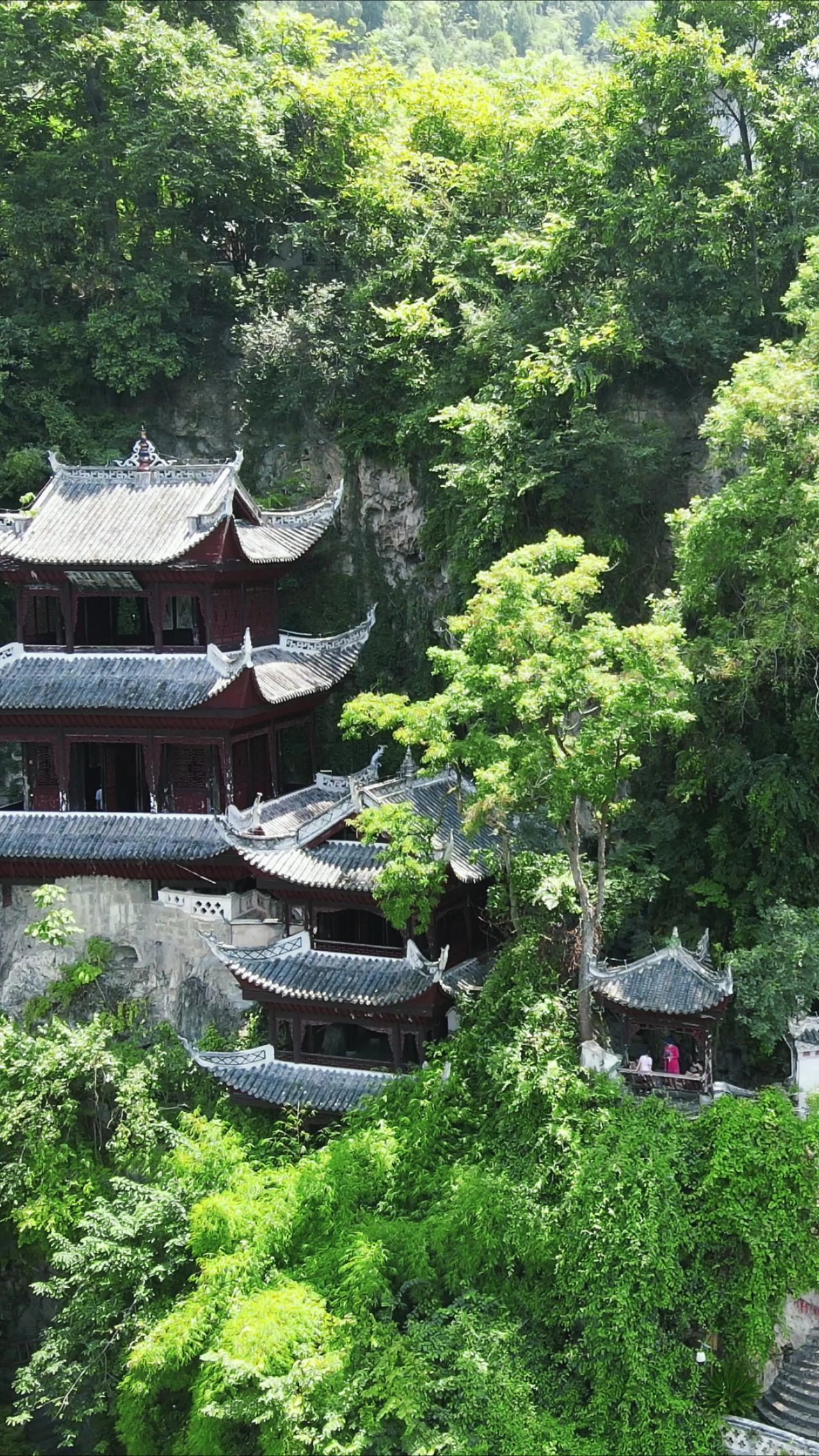 贵州黔东南镇远古镇竖屏航拍