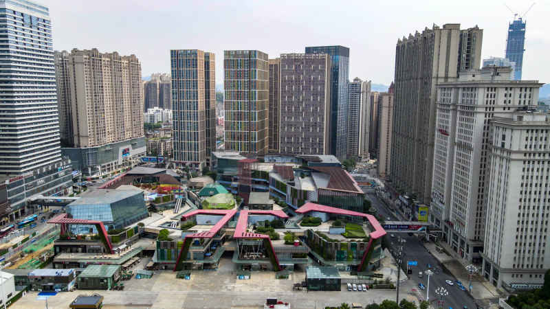 贵州贵阳城市风光航拍图 