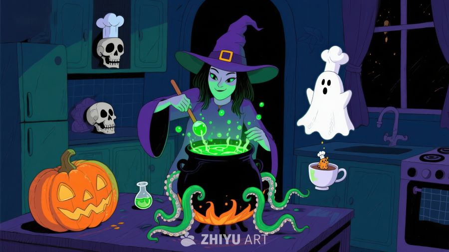 万圣节女巫厨房魔法