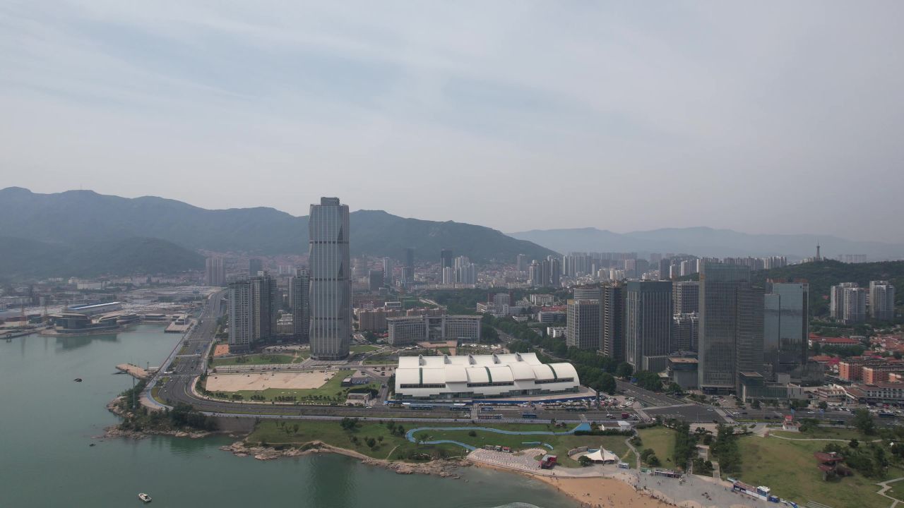 连云港阳光自贸大厦会展中心航拍