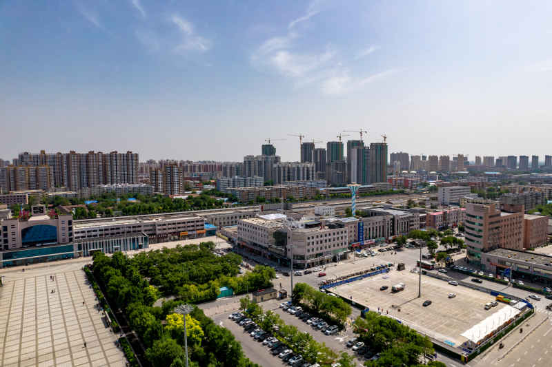 河北衡水火车站航拍摄影图