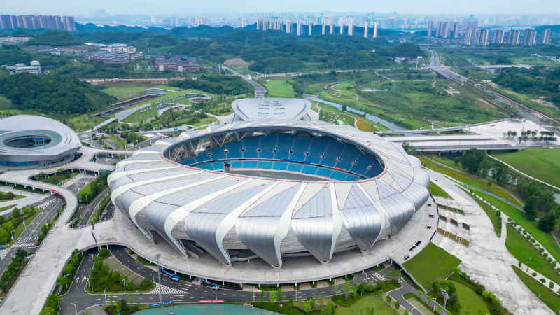 湖北宜昌城市风光航拍摄影图