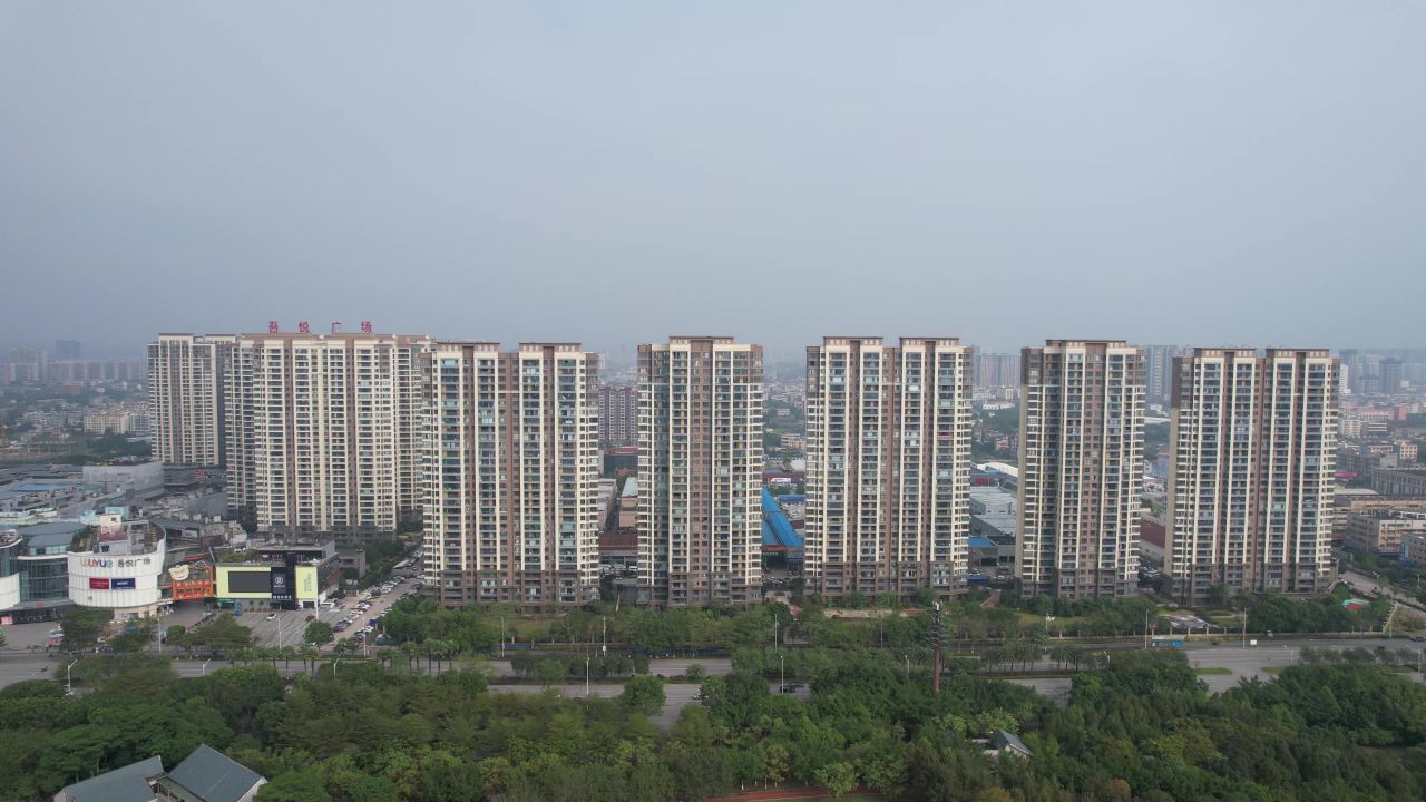 广西钦州城市风光城市建设航拍  