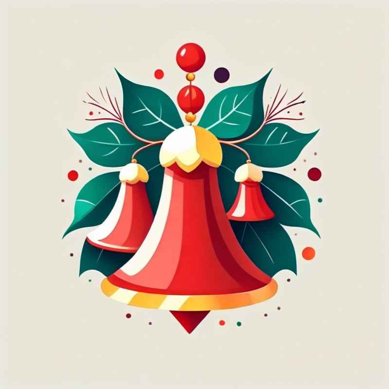 圣诞节铃铛元素插画 5