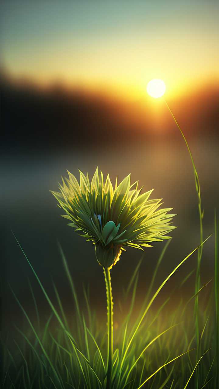 太阳下的小花小草