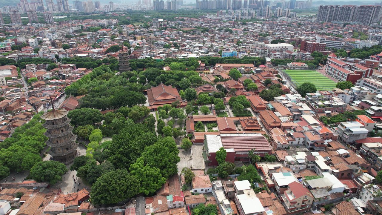 福建泉州城市风光地标建筑航拍