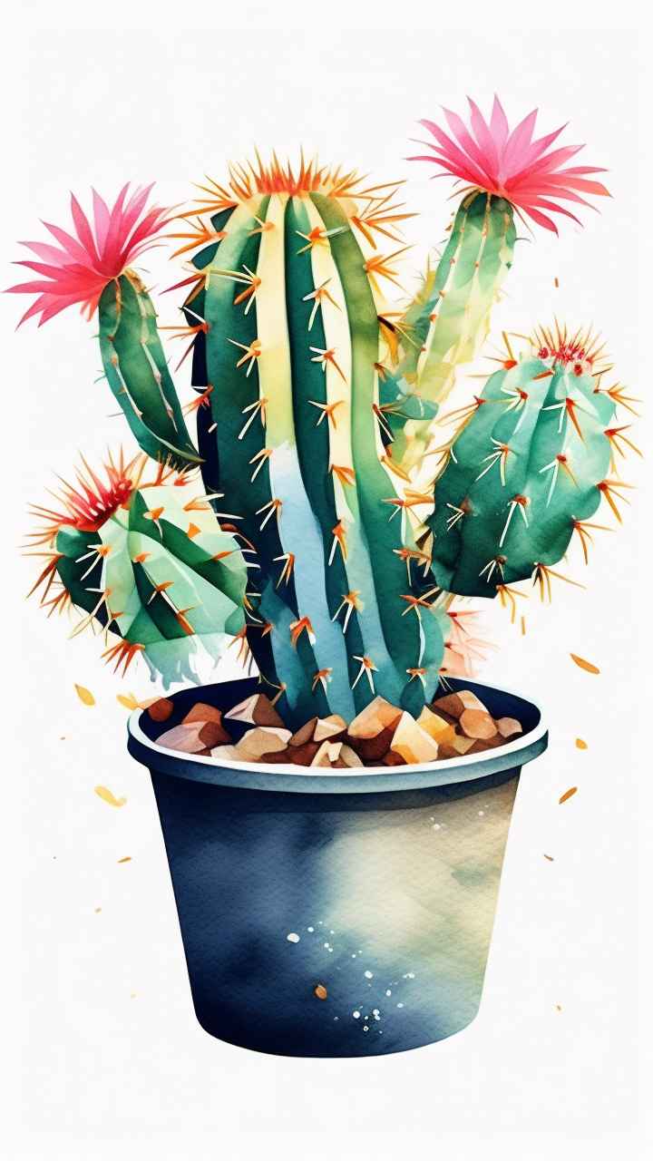 仙人掌自然植物插画 46