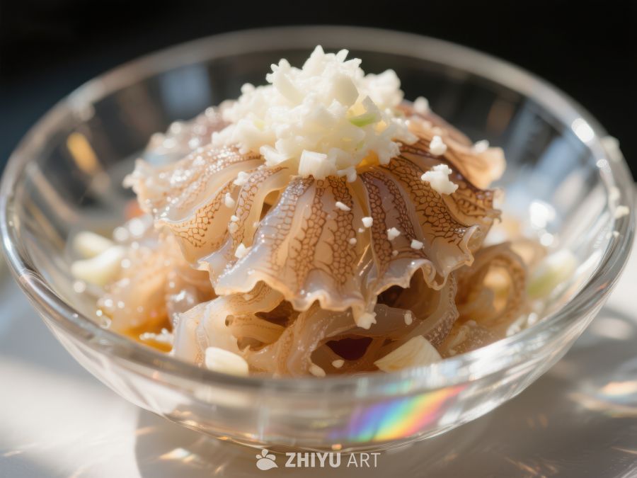 海蜇拌蒜末，清新爽口小菜 223