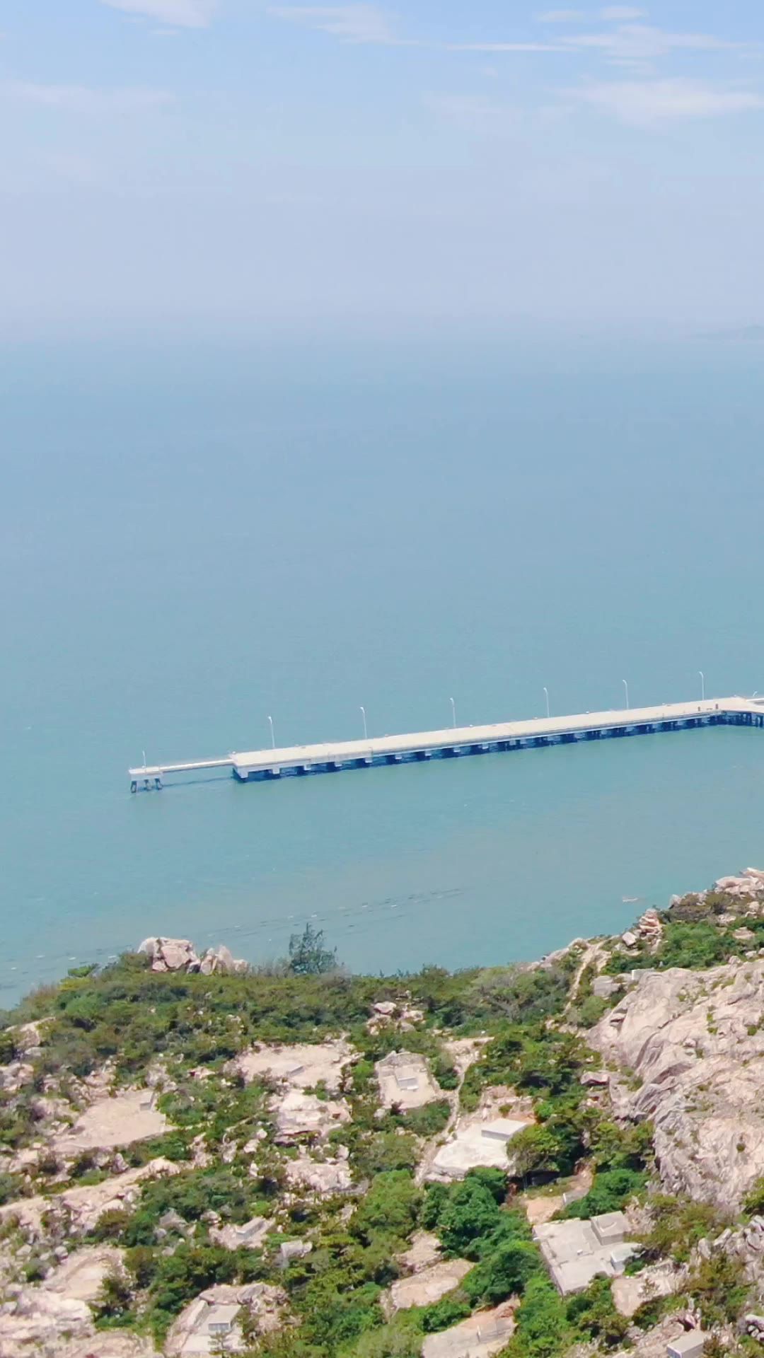  旅游景区福建湄洲岛竖屏航拍