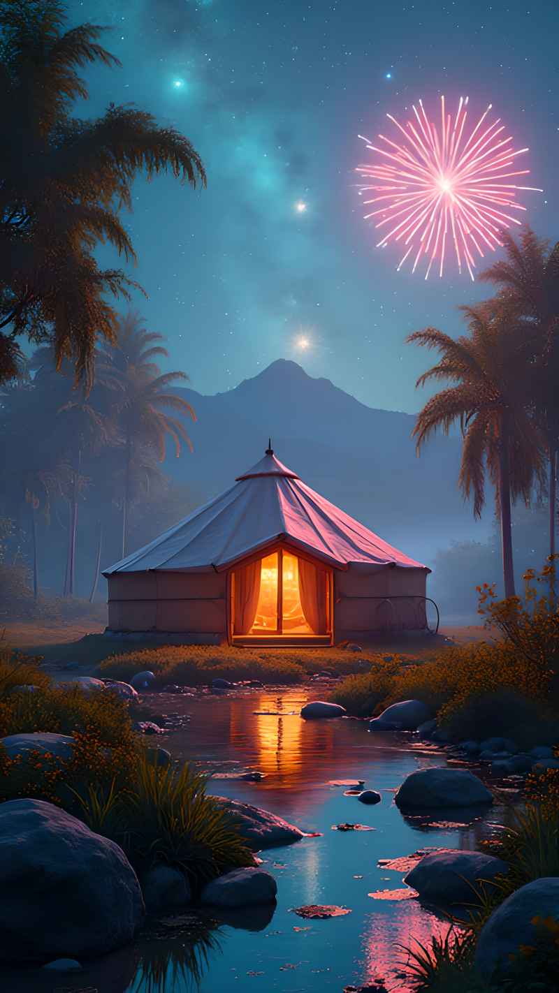 未来风格大自然森林超自然风景画质 80