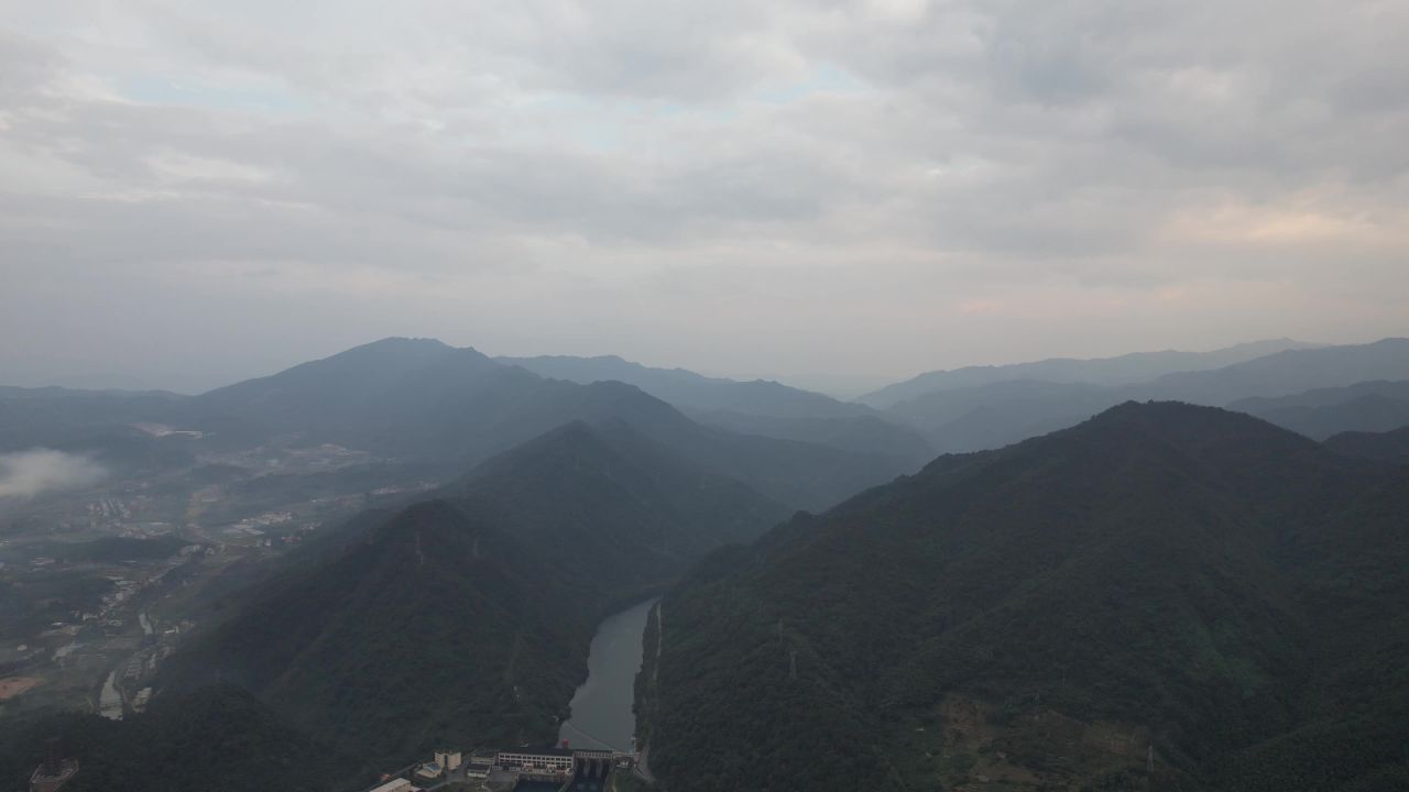  湖南郴州小东江清晨航拍