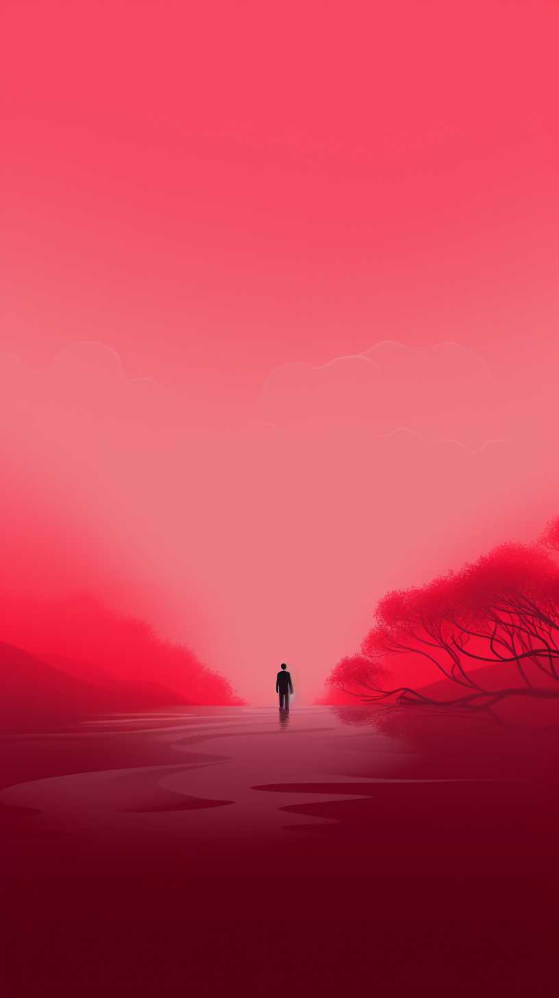 红色背景艺术图