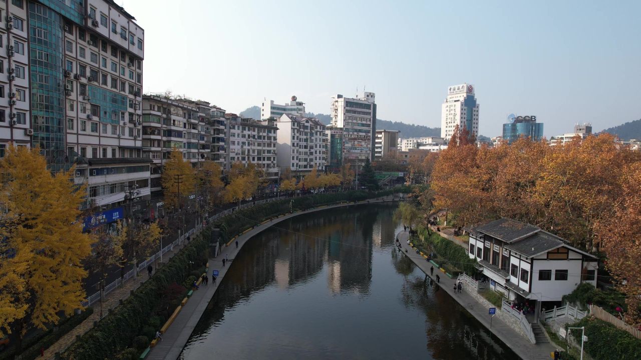 贵州遵义城市风光汇川区航拍