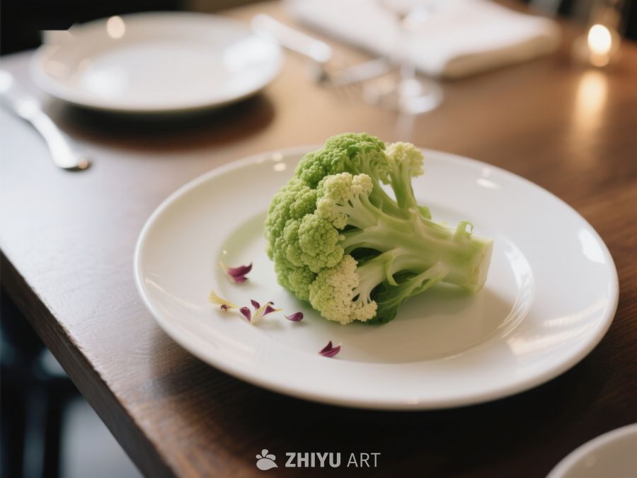 盘中的新鲜花椰菜 208