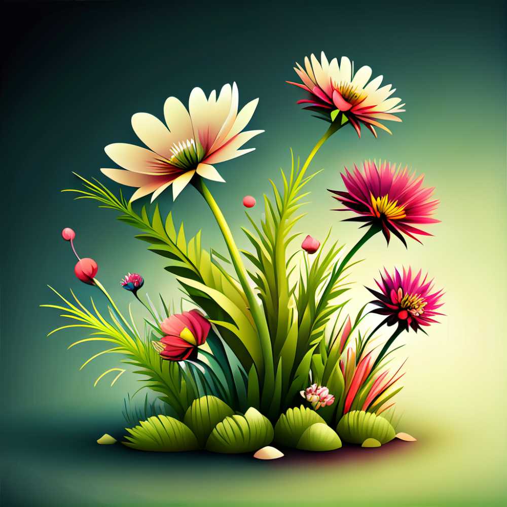 3D小花草
