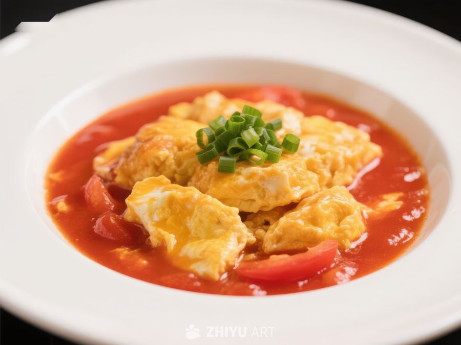番茄炒蛋，点缀葱花的美味佳肴 119