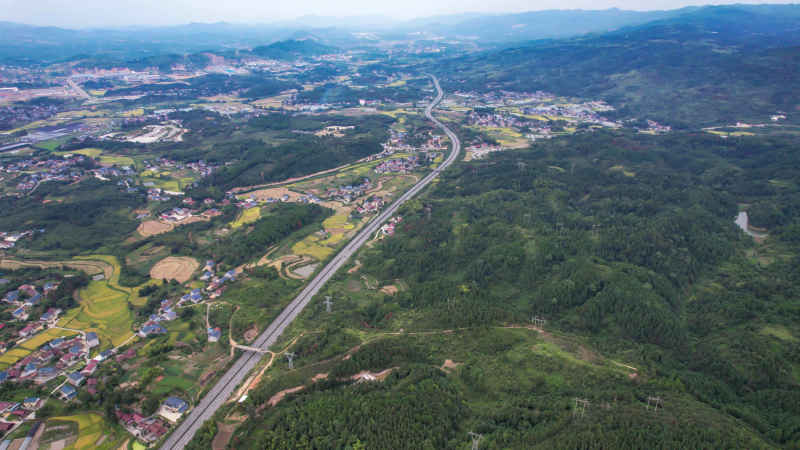 山川丘陵农田农业种植美丽乡村航拍 