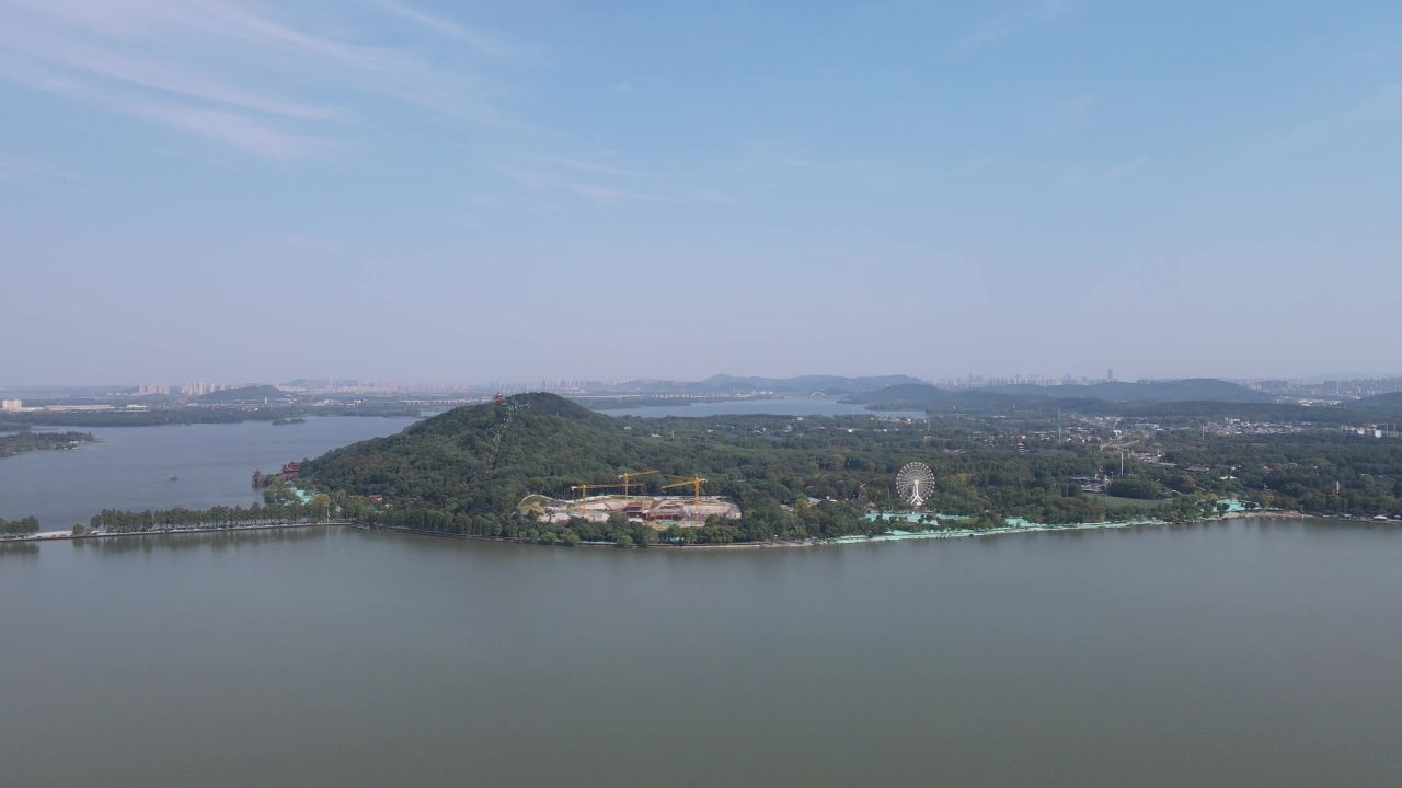 湖北武汉东湖5A景区航拍 