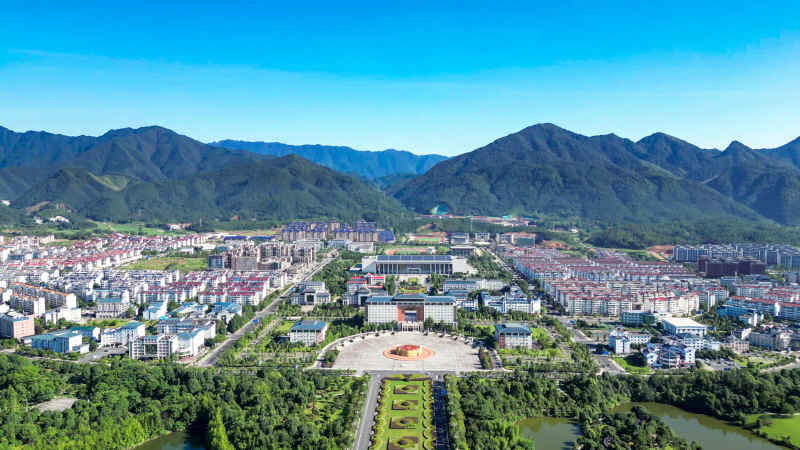 江西吉安城市风光旅游景区航拍图